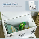 Set 3 Ciotole per Cani 500 ml 57x53x37,5 cm  in MDF e Acciaio Inox Bianco