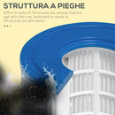 Set 6 Filtri per Piscine e Spa Gonfiabili  Ø10,5x8 cm in Tessuto non Tessuto Blu e Bianco