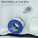 Set 6 Filtri per Piscine e Spa Gonfiabili  Ø10,5x8 cm in Tessuto non Tessuto Blu e Bianco