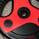 Set Bilanciere Ø17x140 cm con Dischi da 20 kg Totali Impugnatura in PU Antiscivolo Nero e Rosso