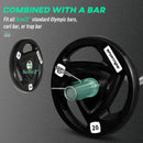 Set di 2 Dischi Pesi da 20 kg per Bilanciere Ø40x4,5 cm in Acciaio con Rivestimento in Gomma Nero