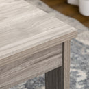 Tavolino da Caffè  100x55x45 cm con Piano Rettangolare e 4 Gambe in Truciolato Grigio