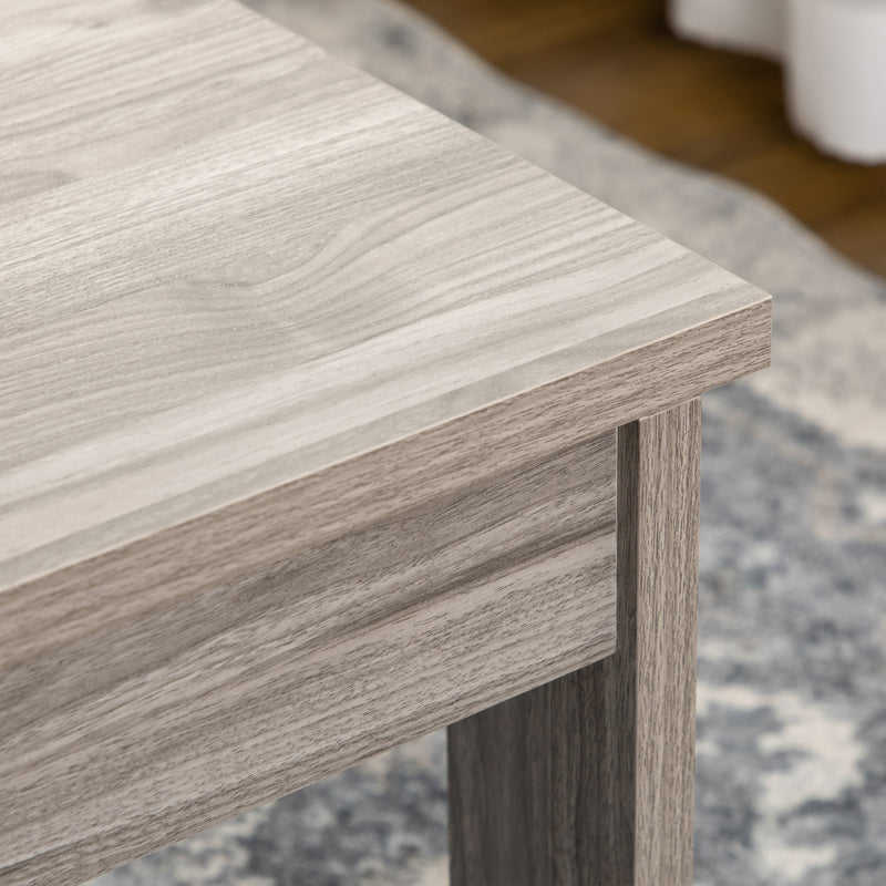 Tavolino da Caffè  100x55x45 cm con Piano Rettangolare e 4 Gambe in Truciolato Grigio