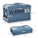 Trasportino per Cani e Gatti Pieghevole 56x31x37 cm Convertibile in Cuccia in PP e PVC Blu