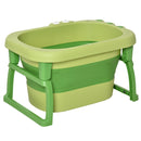 Vaschetta Bagnetto per Bambini 75,3x55,4x43 cm Antiscivolo Pieghevole Verde