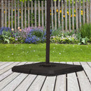 Base per Ombrellone 4 Pezzi Riempibili per Basi a Croce da 100x100 cm Nero