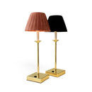 Lampada da Tavolo Ricaricabile Chantal Gold Velluto Cipria