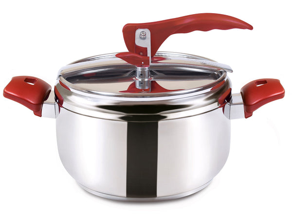 prezzo Pentola a Pressione 5 Litri in Acciaio Antiaderente Induzione Collection Acciaio/Rosso
