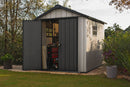 Casetta da Giardino 229x287x242 cm Keter Oakland 759 Duotech Effetto Legno Spazzolato Grigio      