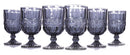 Set 6 Calici Nobilis in Vetro VdE Tivoli 1996 Grigio