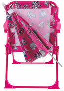 Set 2 Sedie Mare Spiaggine Pieghevoli per Bambini con Ombrello Soriani Oxford Glamour