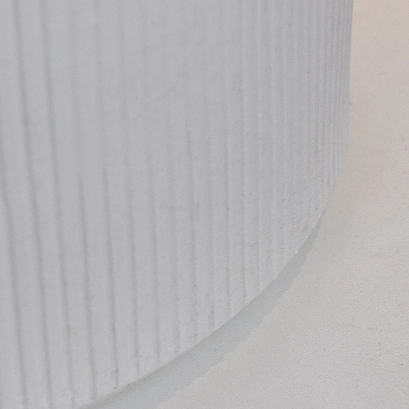 Camino a Bioetanolo Braciere da Pavimento Ø36xh56 cm per Interno ed Esterno Modigliani Bianco Perla