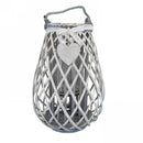 Lanterna Simonne   in Vimini Grigio