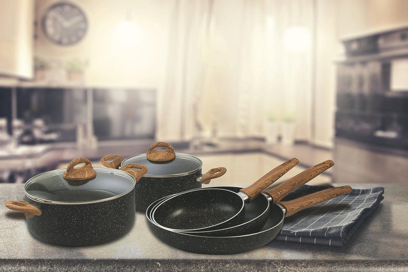 Batteria di Pentole 7 Pezzi in Alluminio Antiaderente Soriani Kyoto