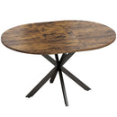 Tavolo da Pranzo Allungabile 4-6 Posti 135x100x75 cm con Prolunga a Farfalla e Base a X in MDF e Acciaio Marrone Rustico      