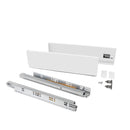 Cassetto Esterno Altezza 93 mm Profondità 500 mm in Acciaio Emuca Vertex Bianco