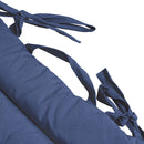 Cuscino Outdoor Imbottito Idrorepellente per Lettino da Esterno 60x180 cm in Poliestere e Policotone Blu      