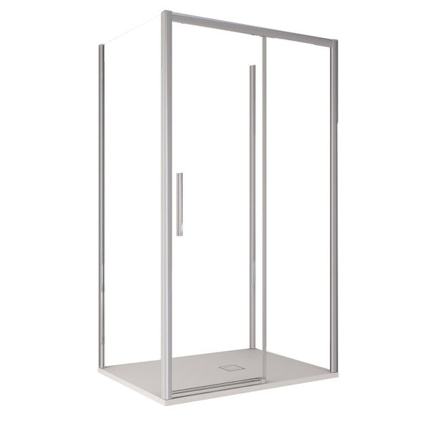 Box Doccia 3 Lati 1 Anta Scorrevoe in Cristallo Trasparente 6mm H195 Bonussi Eliane Varie Misure online