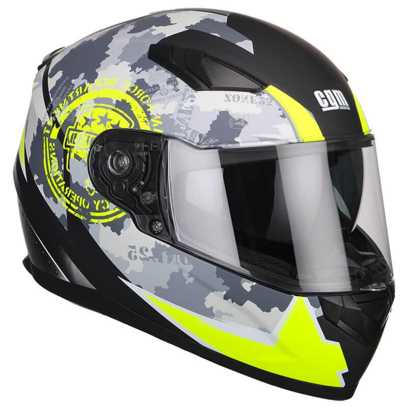 Casco Integrale per Scooter Visiera Lunga CGM Bullet 317S Giallo Fluo Opaco XS - (53-54 cm)