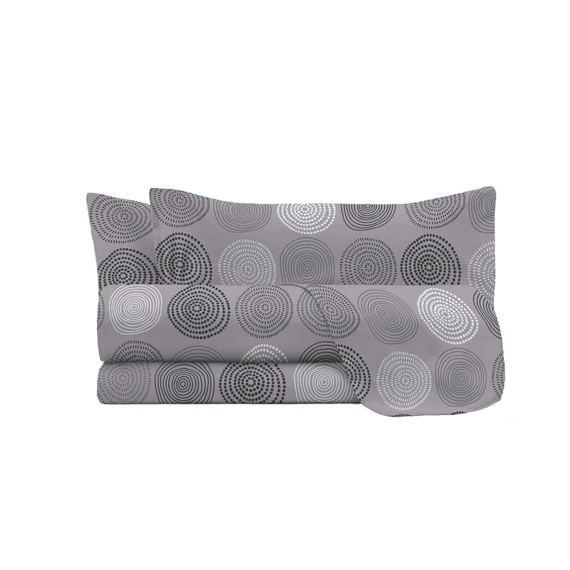 Set Lenzuola con Stampa Sopra Sotto e Federe Linea River Tago Varie Misure