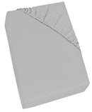 Lenzuolo Sotto con Angoli ed Elastico Tinta Unita Grigio Chiaro