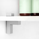 Supporto Squad 2 per Mensola in Legno o Vetro Verniciato Alluminio Tecnoplastica e Zama Emuca