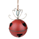 Addobbi Natalizi Sfera da Appendere Ø 20 cm in Metallo Rosso e Verde