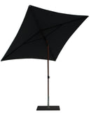 Ombrellone da Giardino 2x2 m Palo Ø38 mm in Alluminio Effetto Legno Tessuto Poliestere Trend Wood Antracite