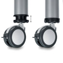 Gambe Regolabili con Rotella e Freno Ø60 mm Imballo 1 Pezzo Verniciato Alluminio Acciaio Emuca