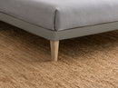 Letto Singolo con Rete Rivestita Similpelle Cappuccino Tessis Varie Misure