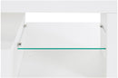 Mobile Tv 1 Anta a Ribalta e Ripiani a Giorno 160x40x35 cm Essential 1R Bianco Lucido  