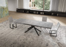  Tavolo Allungabile 160-420x90x74 cm Niket Cemento Gambe Antracite