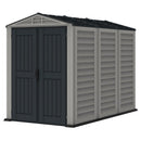 Casetta da Giardino Porta Attrezzi 161x250x210 cm in PVC Grigio/Grigio Scuro
