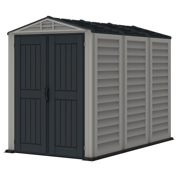 prezzo Casetta da Giardino Porta Attrezzi 161x250x210 cm in PVC Grigio/Grigio Scuro