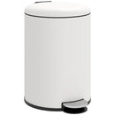 Pattumiera a Pedale 20 Litri 36x30x44,5 cm con Chiusura Silenziosa in Metallo e PP Crema