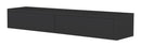 Mensola da Parete con 2 Cassetti 88,2x13,4x20 cm in Fibra di Legno Domino Nero Seconda Scelta
