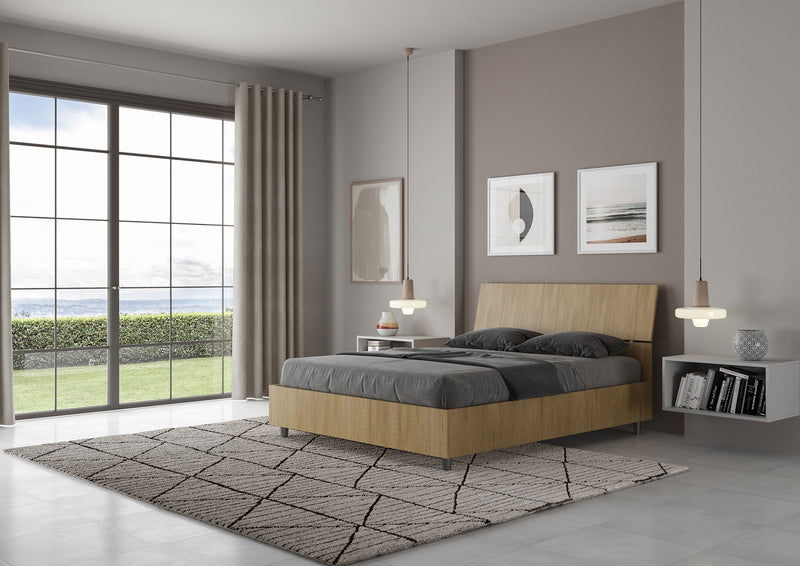 Letto Matrimoniale Francese Testata Inclinata Demas Quercia Natura Varie Misure