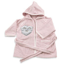 Accappatoio per Neonati 0-6 Mesi 50x30x2 cm in Spugna di Cotone Lovely Rosa
