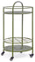 Carrello da Cucina 45x81 cm con Portabottiglie e Ruote in Acciaio Verde