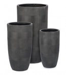 Set 3 Vasi Rigo Antracite Alto