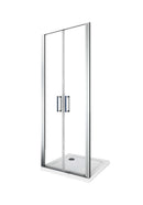 Porta Parete Doccia 85 cm 2 Ante Battenti in Cristallo 6mm H190 Saloon Seconda Scelta