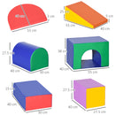 Set 7 Costruzioni Morbide per Bambini  1-3 Anni in PU e EPE Multicolore   