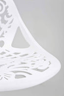 Sgabello con  Alzata a Gas e Seduta Girevole in Polipropilene Vandi Bianco