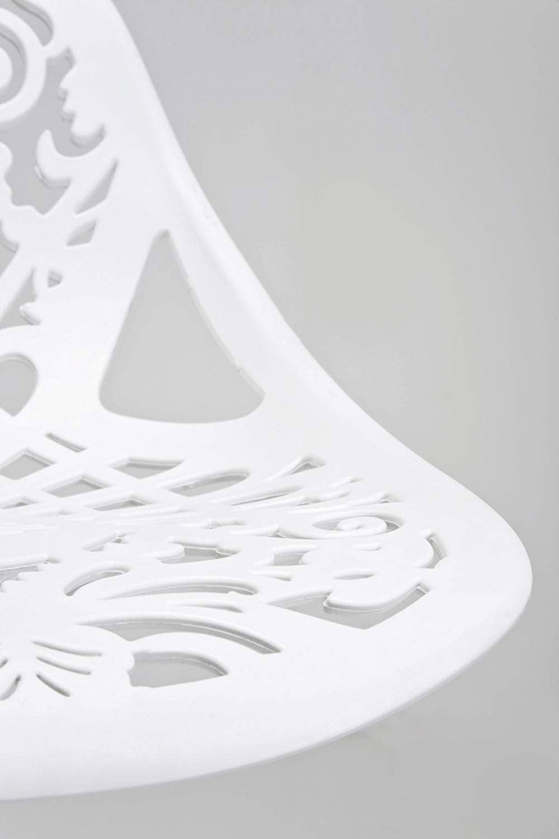 Sgabello con  Alzata a Gas e Seduta Girevole in Polipropilene Vandi Bianco