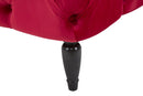 Puff Brigitte Bordeaux 74x74x43 cm Poliestere e MDF e Spugna Bordeaux