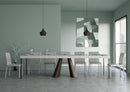 Consolle Allungabile 90-300x40x77 cm in Nobilitato Bianco