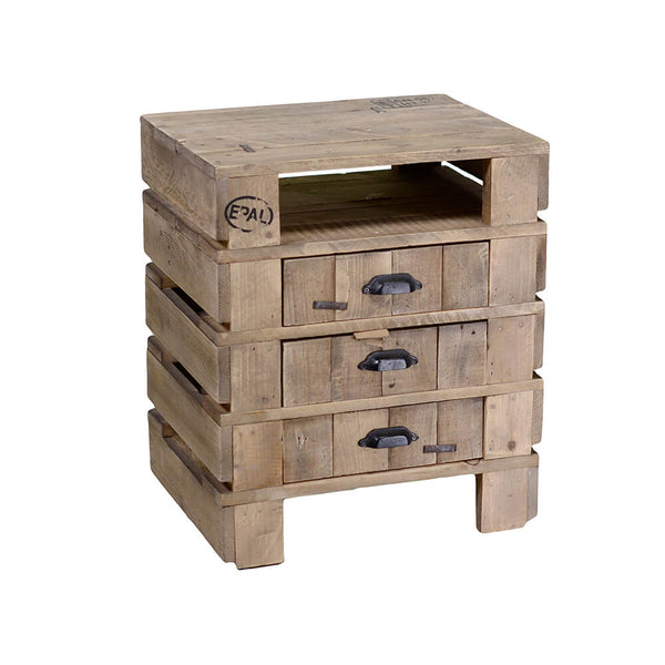 acquista Comodino Mobile 1 Vano e 3 Cassetti 50x42xh59cm Banloc