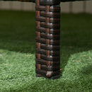Divano 3 Posti da Esterno 173x68x78 cm con Cuscini Imbottiti e Sfoderabili in Rattan PE Marrone      