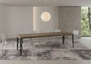 Tavolo Allungabile 180-284x90x77 cm Karamay Premium Tortora Telaio Antracite 