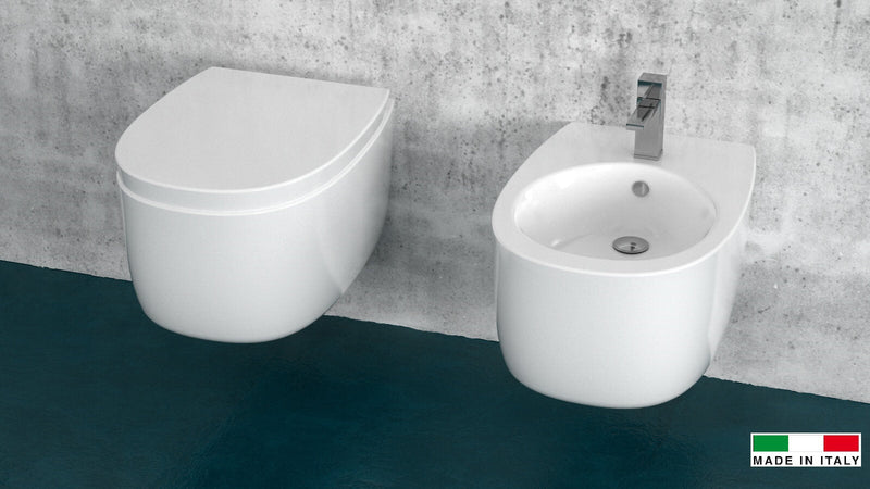 WC Sospeso in Ceramica 51,5x35,5x27cm TFT Street Bianco